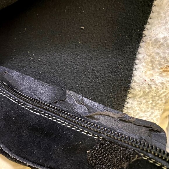 Merrell Jungle Moc Black Suede Leather Faux Fur Select Dry Winter Boots Kids 7 - Picture 10 of 16